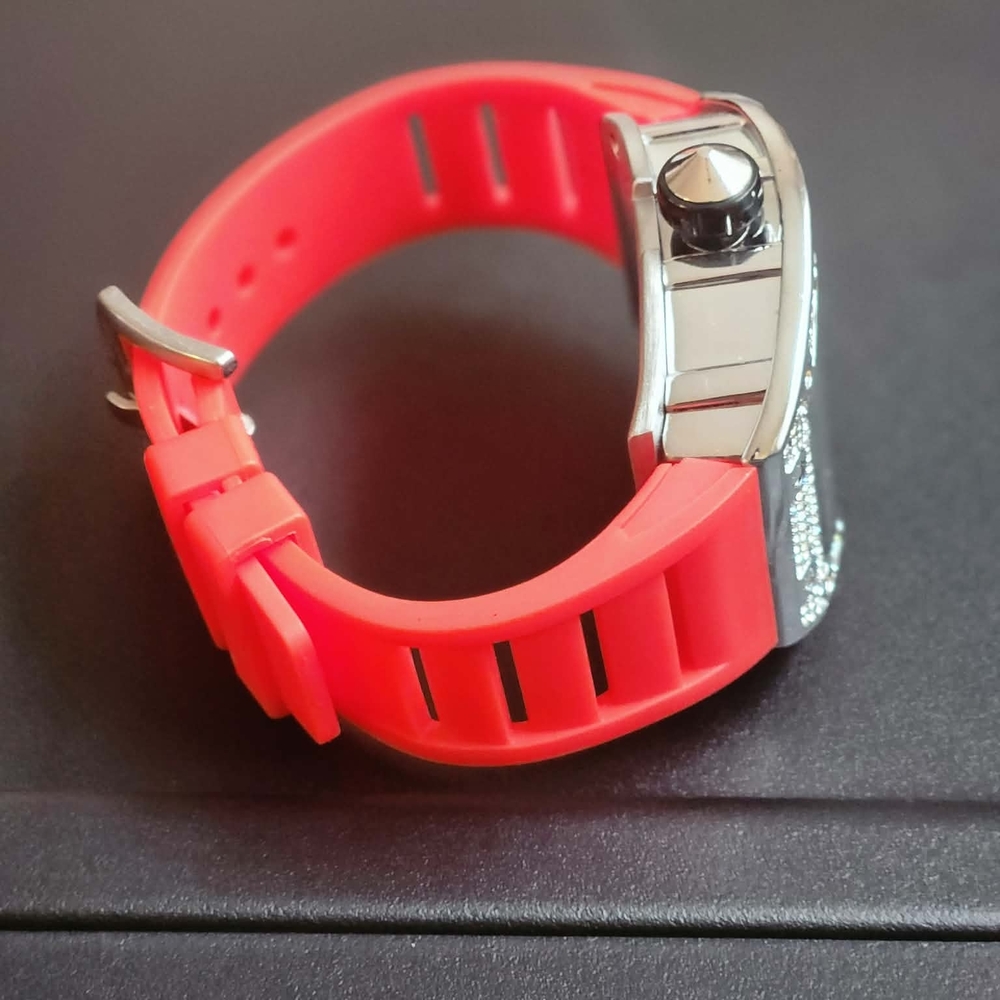 Red Watch With Diamond Set Bezel - Picture 4 of 7